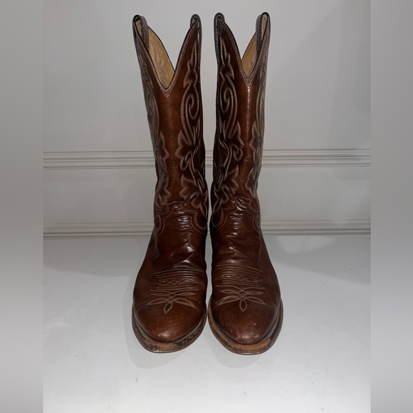 Justin Brown Cowboy Boots - Picture 2 of 8